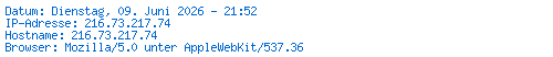 IP-Adresse und weitere Daten